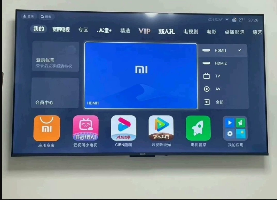 小米65寸全新，仅开箱 功能齐全4k超清分辨率，小米电视支
